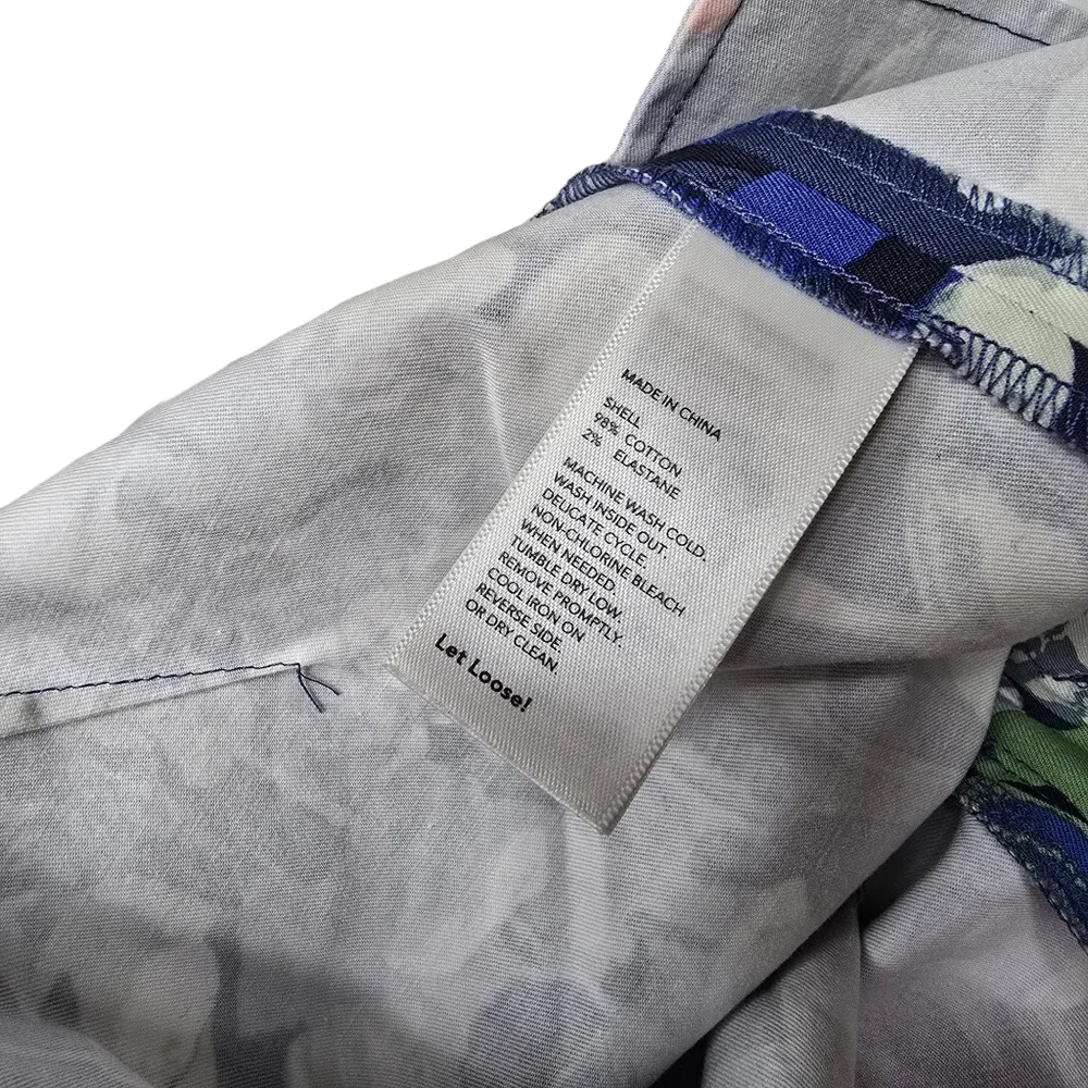 Kate Spade Saturday Blue Yellow Red White Floral Pants 4